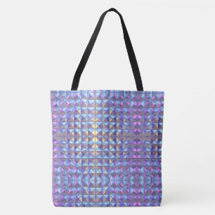 Goud, blauw en Paarse iriserende geometrische 2 Tote Bag