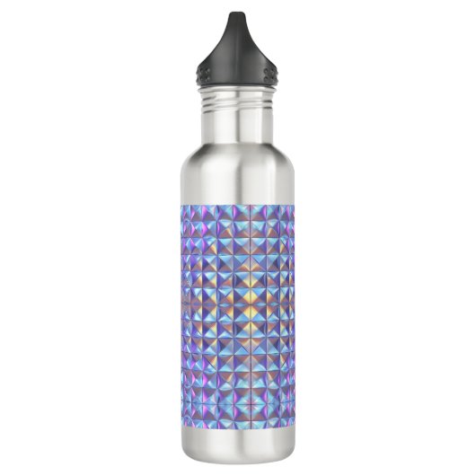 Goud, blauw en Paarse iriserende geometrische 2 Waterfles (Links)