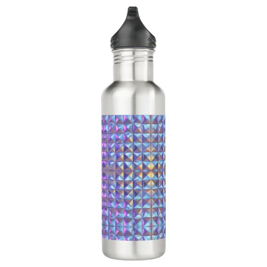 Goud, blauw en Paarse iriserende geometrische 2 Waterfles (Rechts)