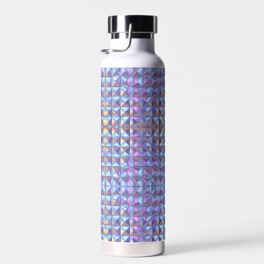Goud, blauw en Paarse iriserende geometrische 2 Waterfles (Rechts)