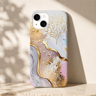 Goud blauw en Paarse marmer Case-Mate iPhone 14 Hoesje