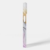 Goud blauw en Paarse marmer Case-Mate iPhone Case (Achterkant / Rechts)