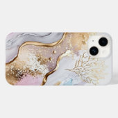 Goud blauw en Paarse marmer Case-Mate iPhone Case (Achterkant (horizontaal))