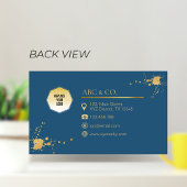 Goud & Blauw, Foto toevoegen aan Custom Shape Corp Visitekaartje