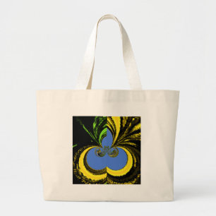 Goud Blauw Grote Tote Bag
