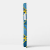 Goud Blauw Grunge Patroon Case-Mate iPhone Case (Achterkant / Rechts)