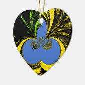 Goud Blauw Keramisch Ornament (Links)