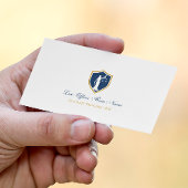 Goud Blauw Lady Justice Badge Advocaat Visitekaartje