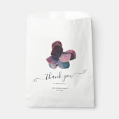 Goud Blauw Lavendel Paarse Hortensia's Trouwfeest Bedankzakje (Voorkant)