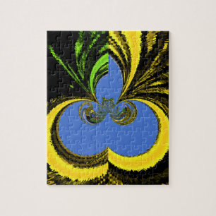 Goud Blauw Legpuzzel