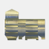 Goud Blauw Lijnen Tent Gift Wrappi9ng Bedankdoosjes (Uitgevouwen)