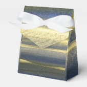 Goud Blauw Lijnen Tent Gift Wrappi9ng Bedankdoosjes (Voorkant Zijde)
