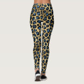 Goud Blauw Luipaard Leggings (Achterkant)