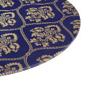 Goud & Blauw: Luxe Damask Snijplank (Hoek)