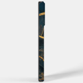 Goud Blauw Marmer Cool Case-Mate iPhone Case (Achterkant / Rechts)
