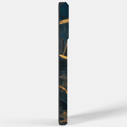 Goud Blauw Marmer Cool Case-Mate iPhone Case (Achterkant / Rechts)