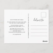 Goud Blauw Marmer Nieuw Adres Bewegende Aankondigi Briefkaart (Achterkant)