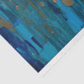 Goud Blauw Mozaïek Afro-Amerikaanse Vrouw Decoupag Tissuepapier (Detail)