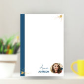 Goud & Blauw, naam en foto bedrijf Post-it® Notes