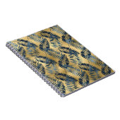 Goud Blauw Palmblad Journaal Notitieboek (Rechterzijde)