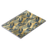 Goud Blauw Palmblad Journaal Notitieboek (Linkerzijde)