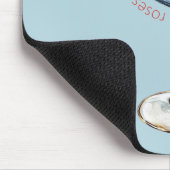 Goud Blauw Rode Roos Bloem Glas Drank Muismat (Hoek)