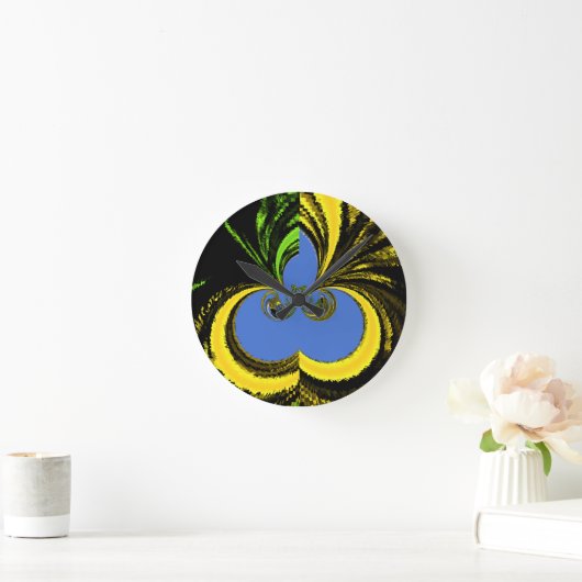 Goud Blauw Ronde Klok (Huis)