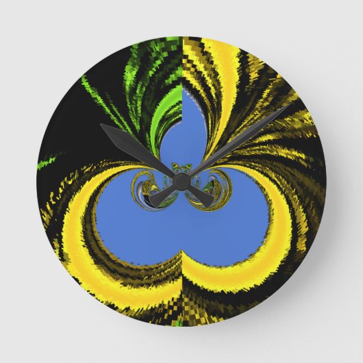 Goud Blauw Ronde Klok (Voorkant)