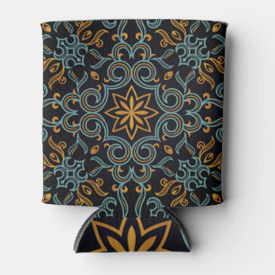Goud & Blauw: Sierlijke Vintage Blikjeskoeler