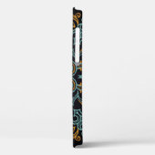 Goud & Blauw: Sierlijke Vintage Case-Mate iPhone Case (Achterkant / Links)