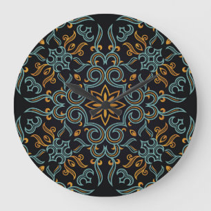 Goud & Blauw: Sierlijke Vintage Grote Klok
