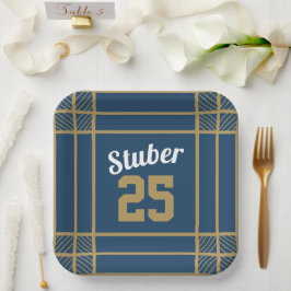 Goud & Blauw Sport Thema Papieren Bord