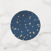 Goud & Blauw Sterren Sterren Slimmend Baby shower Confetti (Kleine voorkant)