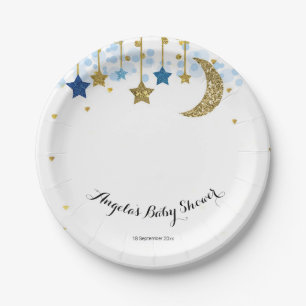Goud Blauw twinkle Baby Show Papier Bord