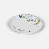 Goud Blauw twinkle Baby Show Papier Bord (Gekanteld)