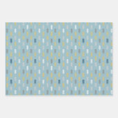 Goud blauw van mannen van 3 inpakpapier vel (Voorkant)