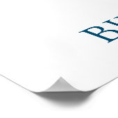 Goud Blauw Verjaardagsfeestje Custom 20x30 Foto Poster (Hoek)