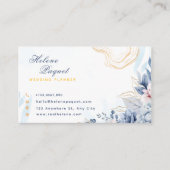 Goud & Blauw Wedding Planner Visitekaartje (Voorkant)