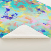 goud, blauw, wit, goud, textielpatroon, poster sherpa deken (3/4)