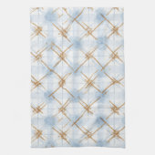 Goud Blauw Wit Strepen Theedoek (Verticaal)