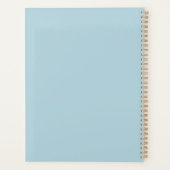 Goud Blauw Witte Strepen Rode Roos Pompoen Planner (Achterkant)