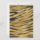 Goud Blauw Zilver Glitter Housewarming Party Kaart (Achterkant)