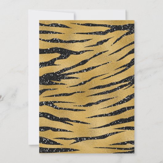 Goud Blauw Zilver Glitter Housewarming Party Kaart (Achterkant)