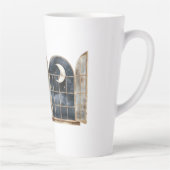 Goud Blauw Zilveren Sterren Latte Mok (Rechts)
