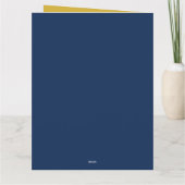 Goud & Blauwe Kleur Monogram Professionele Initiaa Kaart (Achterkant)
