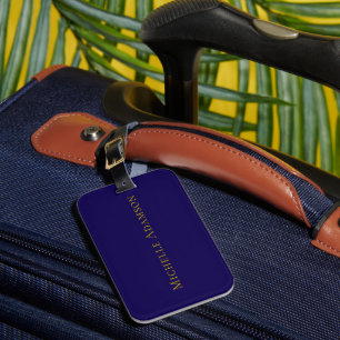 Goud & Blauwe Kleur Professionele Eenvoudige Moder Bagagelabel
