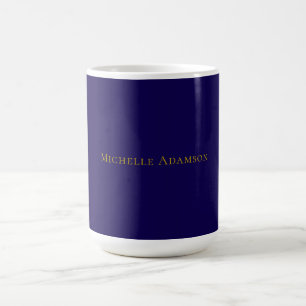 Goud & Blauwe Kleur Professionele Eenvoudige Moder Koffiemok