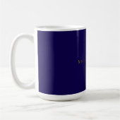 Goud & Blauwe Kleur Professionele Eenvoudige Moder Koffiemok (Links)