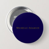Goud & Blauwe Kleur Professionele Eenvoudige Moder Ronde Button 7,6 Cm (Voorkant /achterkant)