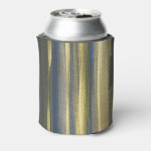Goud blauwe lijnen Aangepaste Koelbox Blikjeskoeler (Blikje Achterkant)